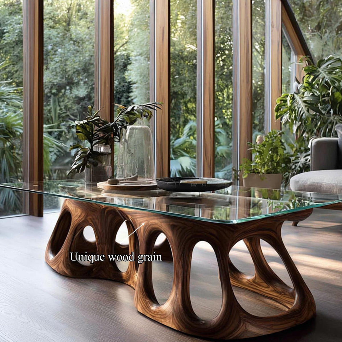 Mid Century Sculptural Coffee Table Modern Living Room