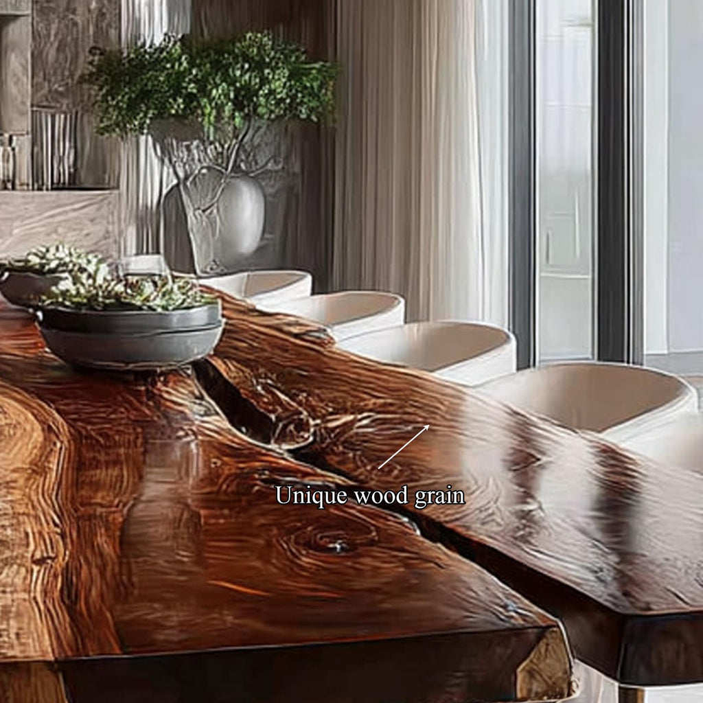 Rustic Handcrafted Wooden Dining Table Dining Room