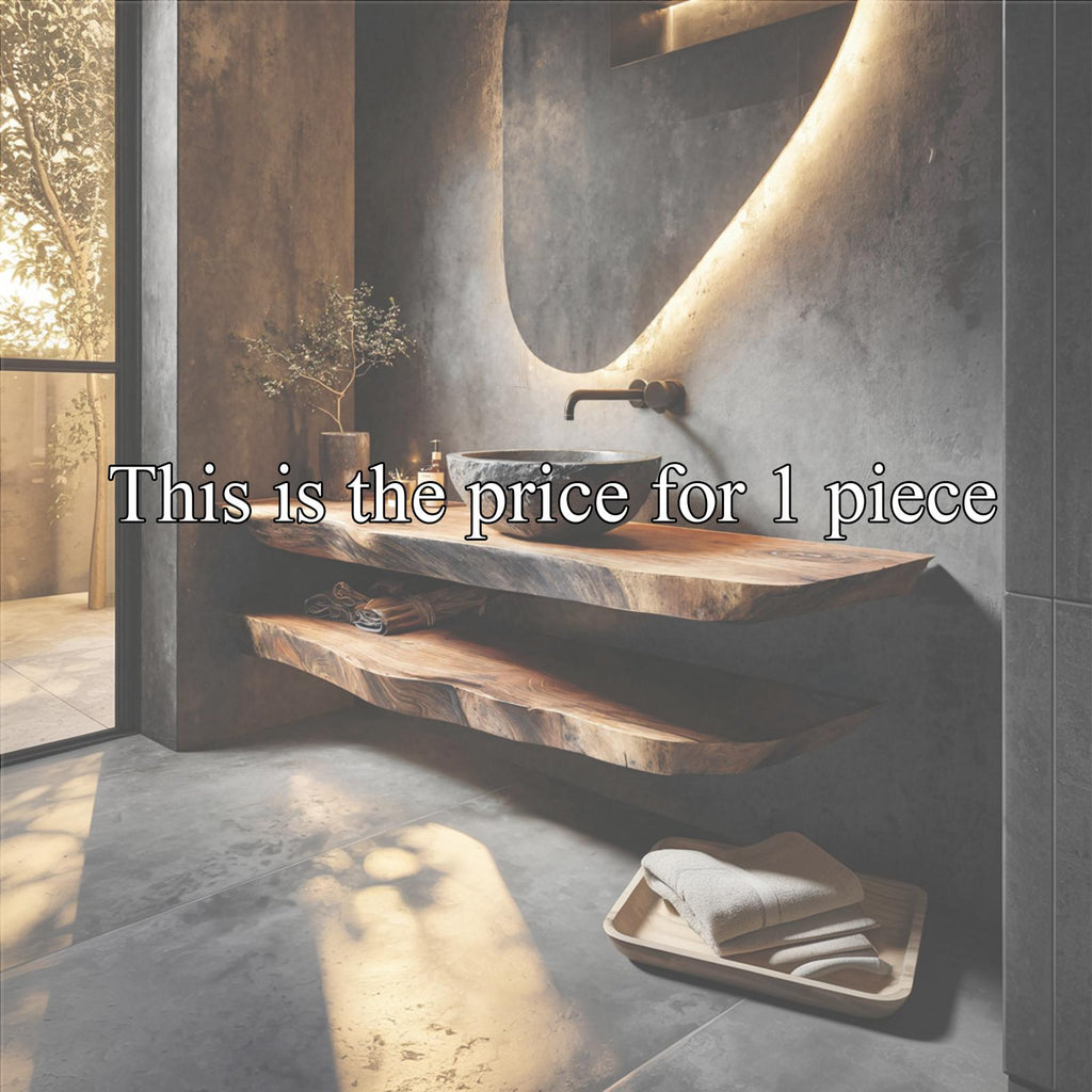 Modern Rustic Bathroom Vanity Wall Floating Wood Counter