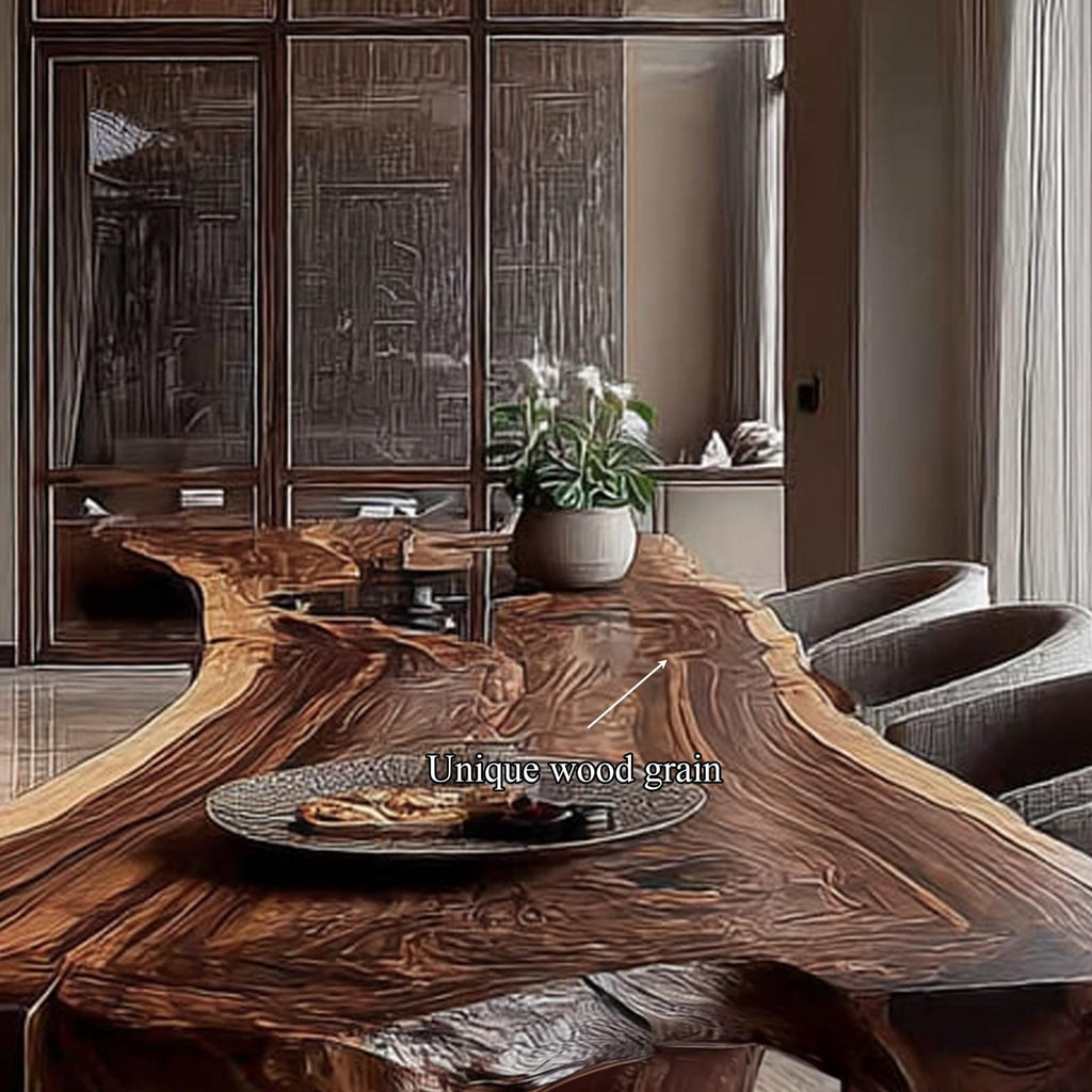 Mid Century Natural Wood Dining Table Kitchen