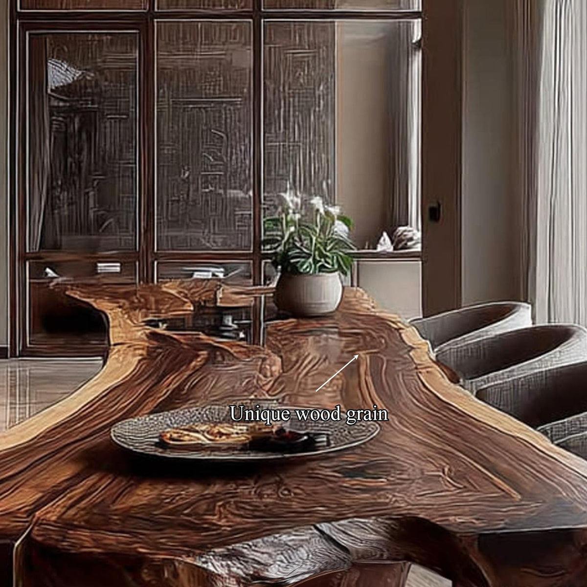 Mid Century Natural Wood Dining Table Kitchen