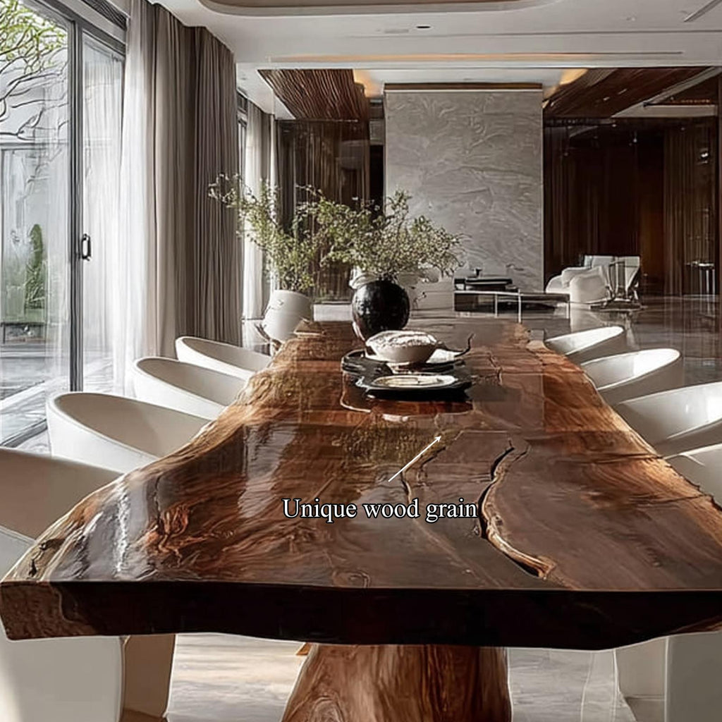 Rustic Natural Wood Dining Table Dining Room