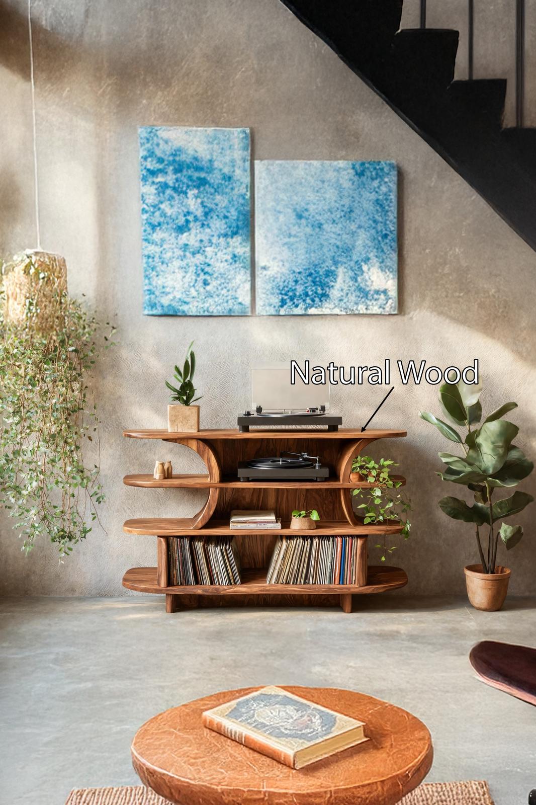 Handcrafted Solid Wood Media Cabinet, Rustic Entryway Storage Console & Credenza Buffet Sideboard Decor