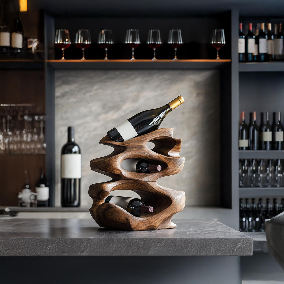 Rustic Wine Rack For Living Room Wine Bar Corner