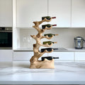 Mid Century Wine Rack For Kitchen Wine Bottle Decor
