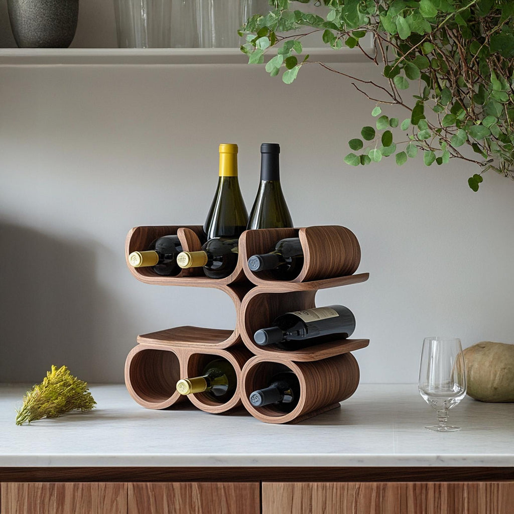 Mid Century Wine Holder For Kitchen Table Display