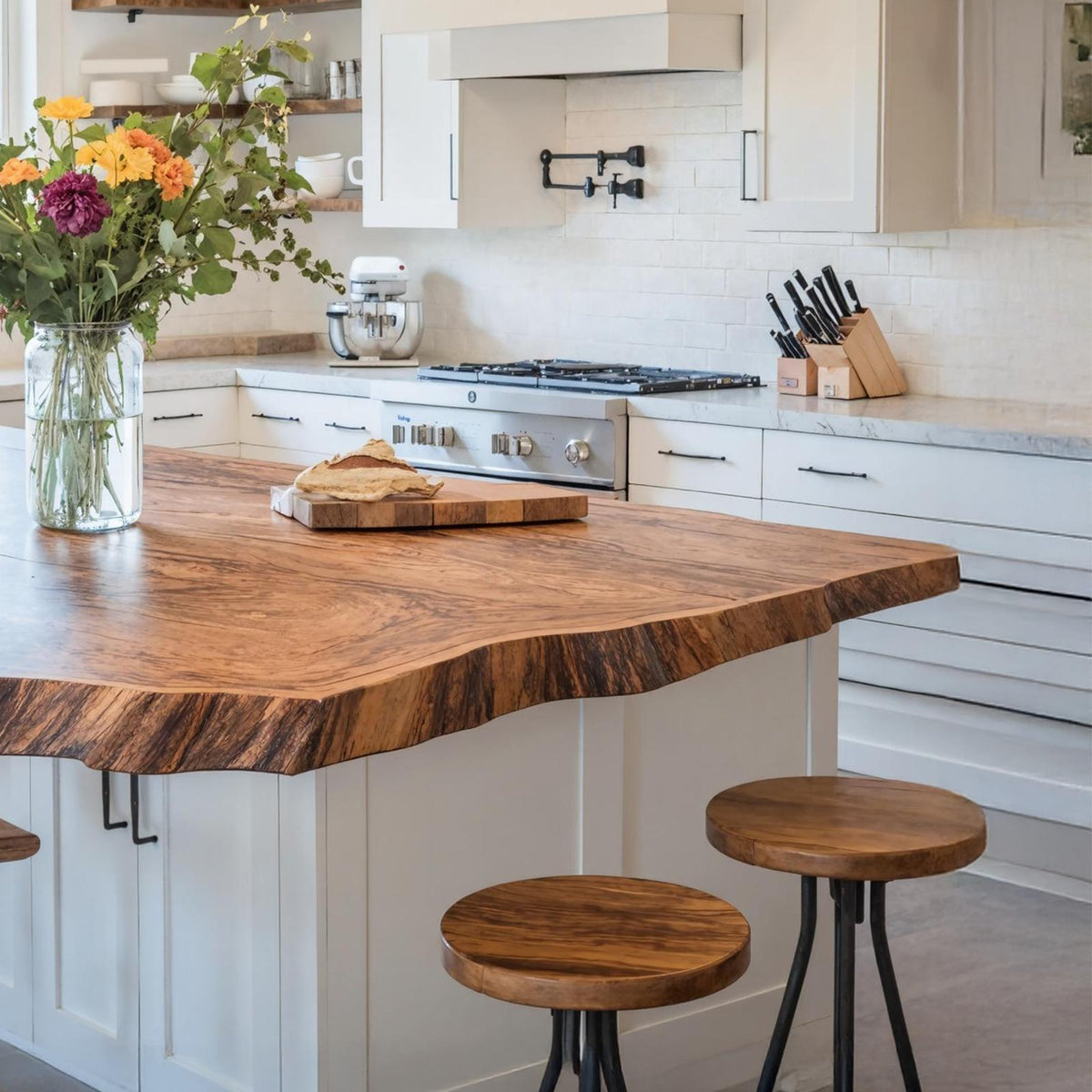 Handcrafted Live Edge Tabletop For Dining Room Furniture