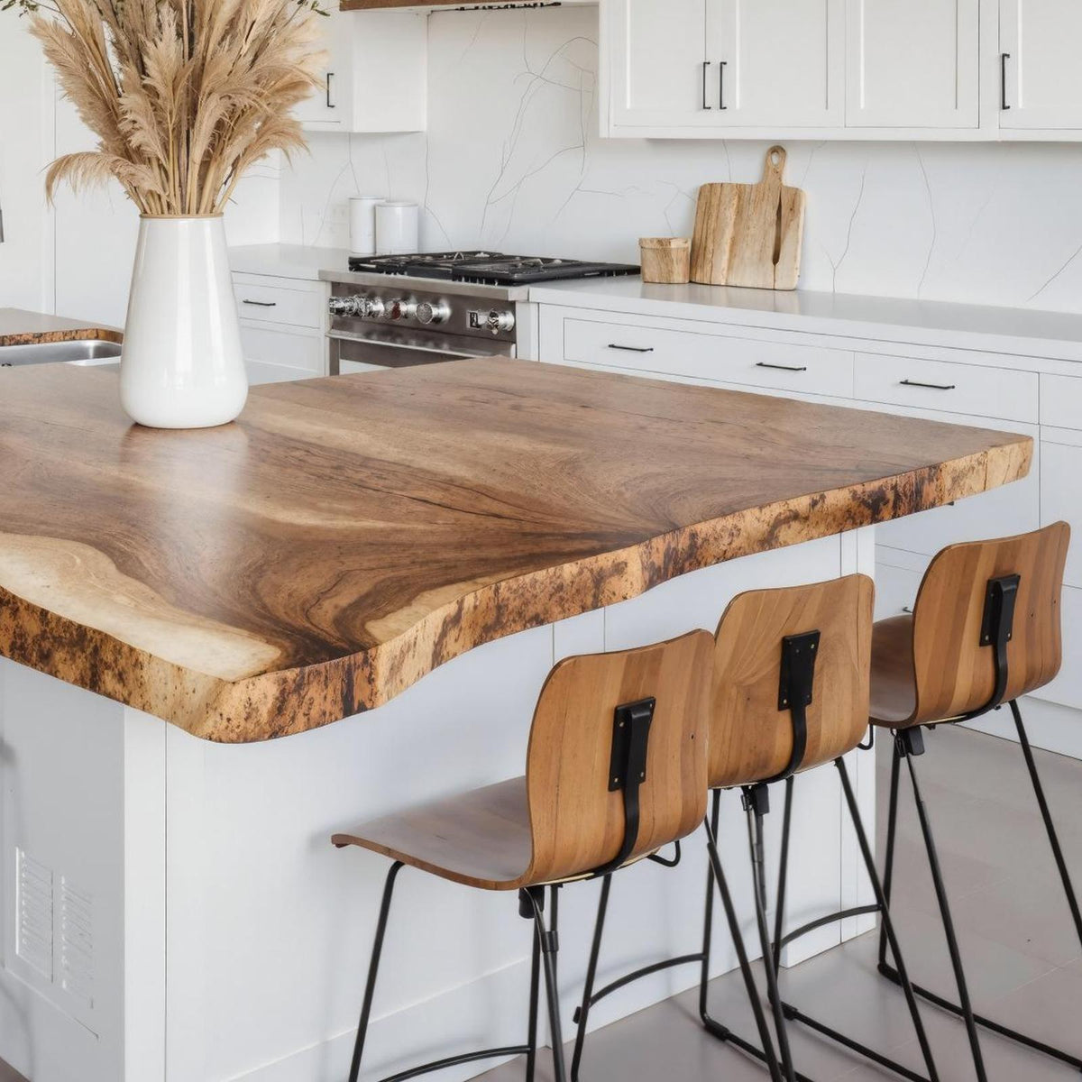 Farmhouse Live Edge Countertop Unique Kitchen Style