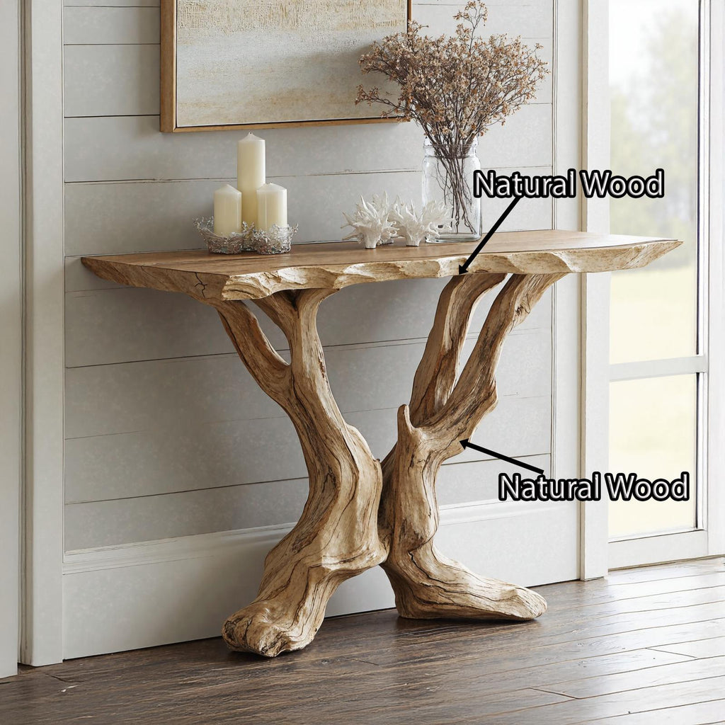 Live Edge Side Table Handcrafted For Vintage Interiors