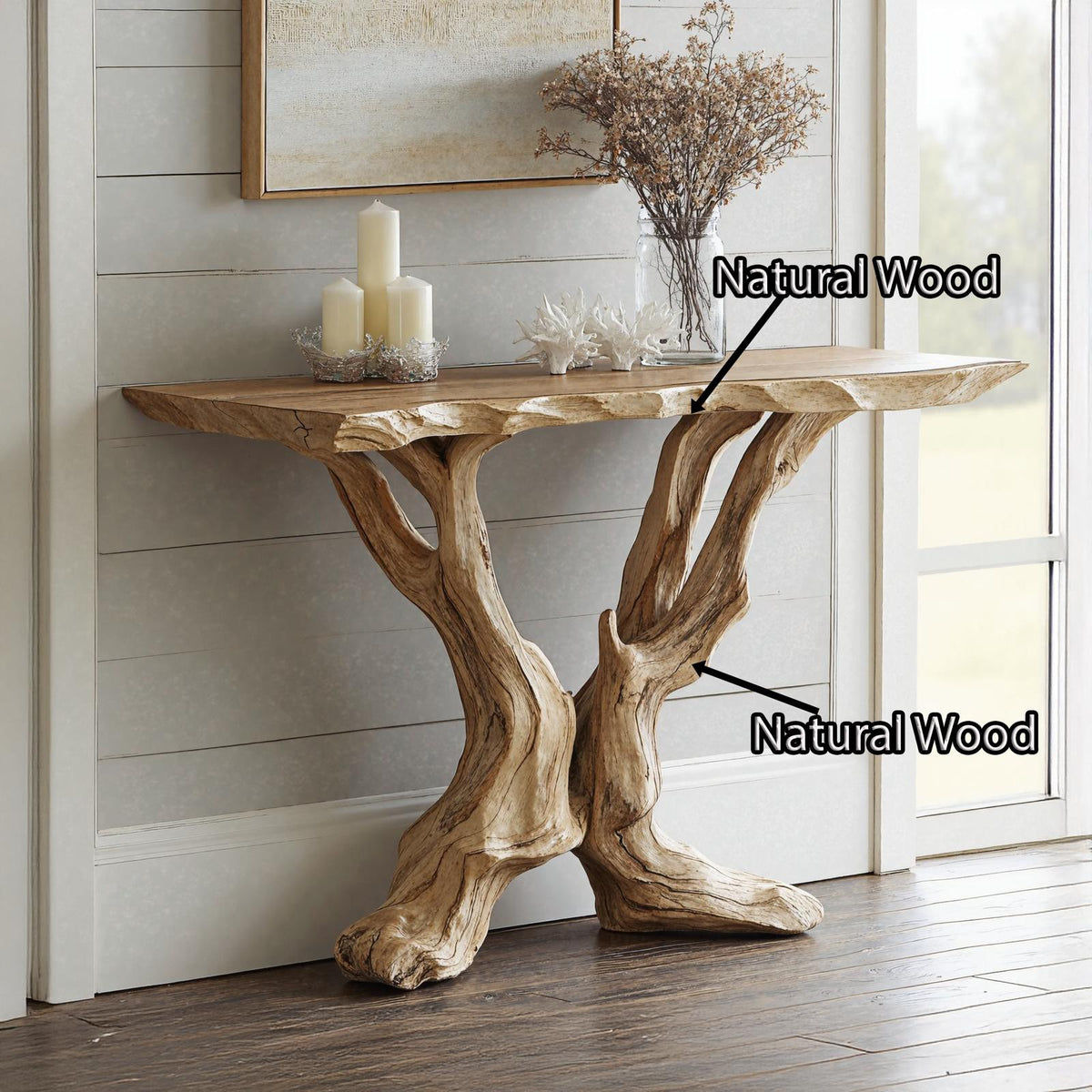 Live Edge Side Table Handcrafted For Vintage Interiors