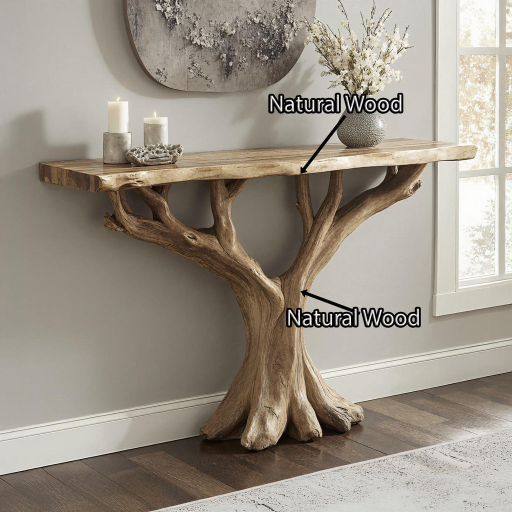 Handcrafted Rustic Console Table For Entryway