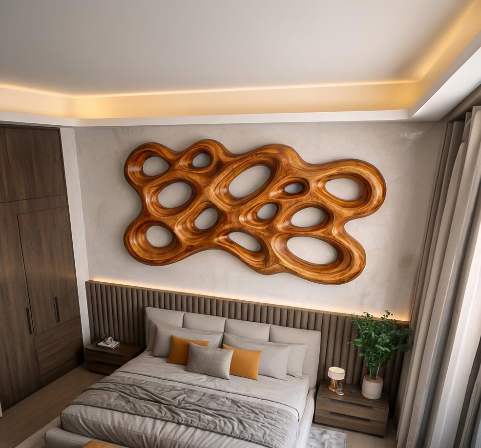 Organic Wood Wall Art For Minimalist Interior
