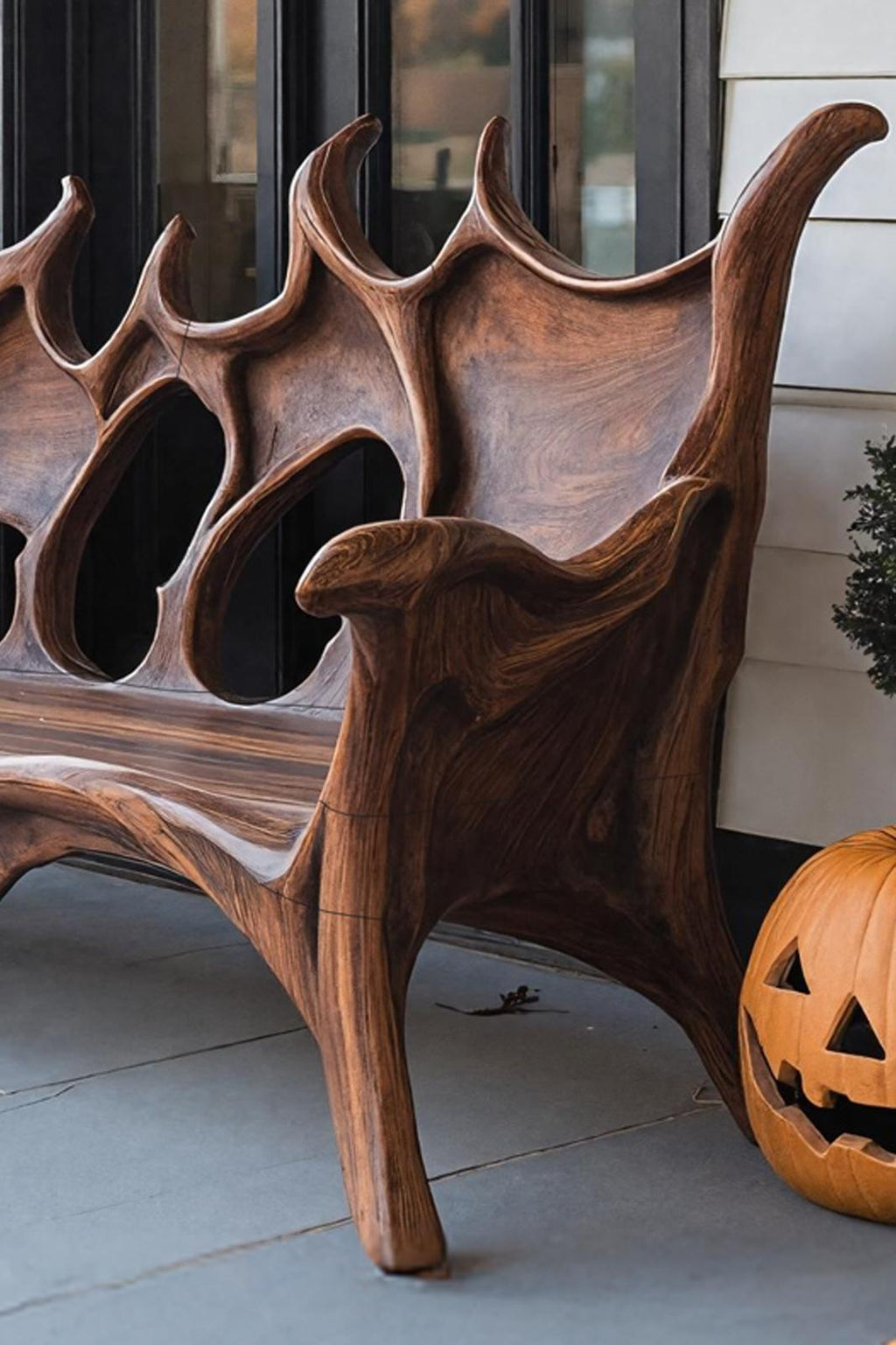 Farmhouse Live Edge Outdoor Bench For Patio And Garden Decor SILDTTNHOB005