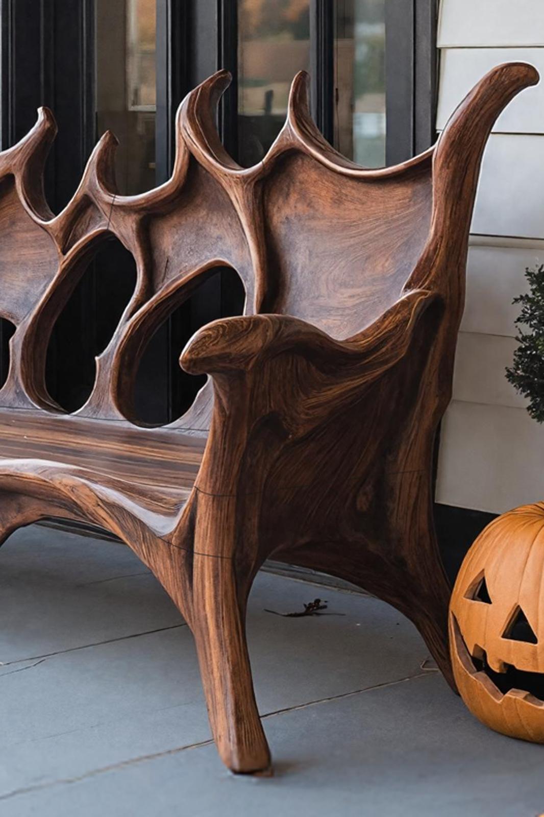 Farmhouse Live Edge Outdoor Bench For Patio And Garden Decor SILDTTNHOB005