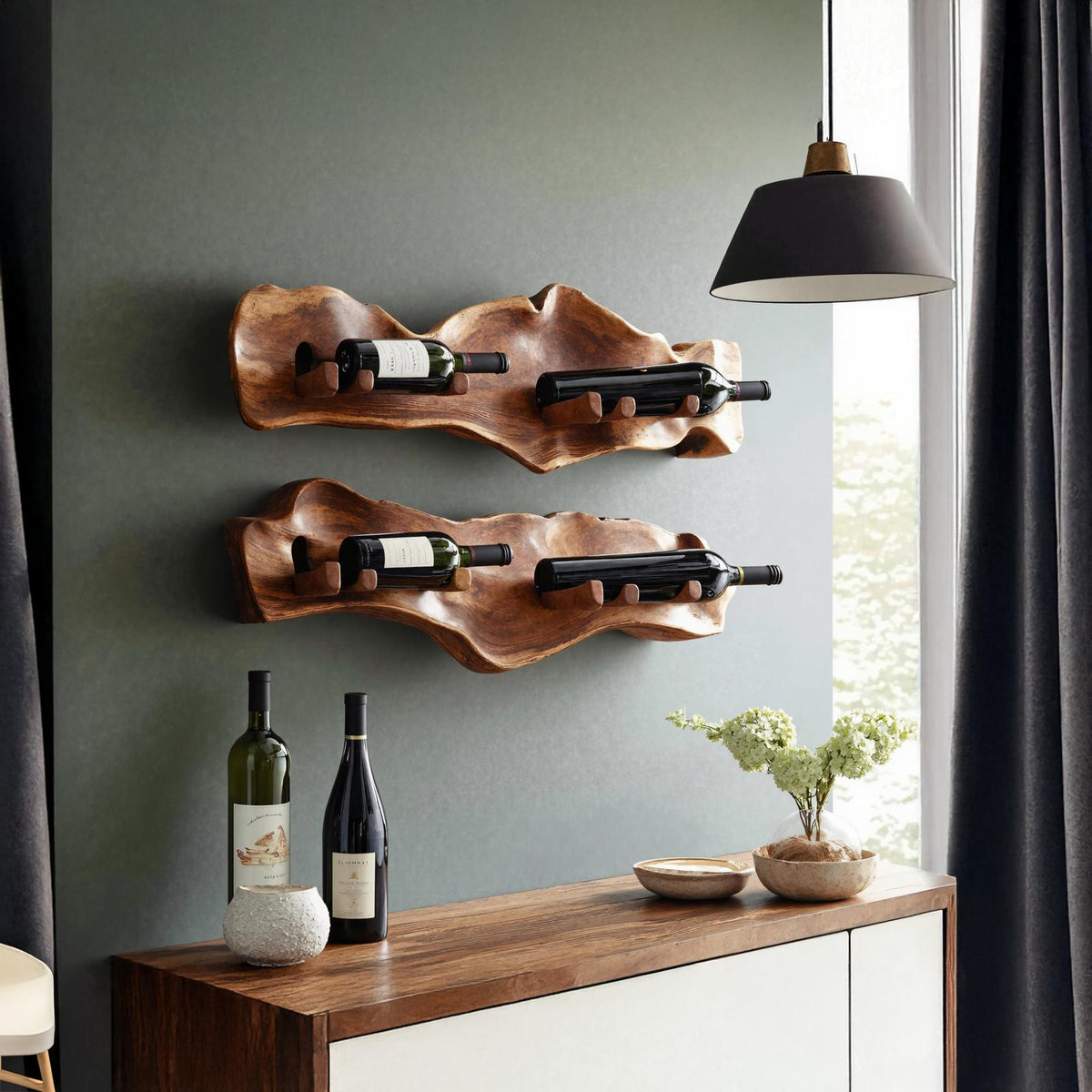 Handcrafted Wine Holder For Kitchen Countertop Style