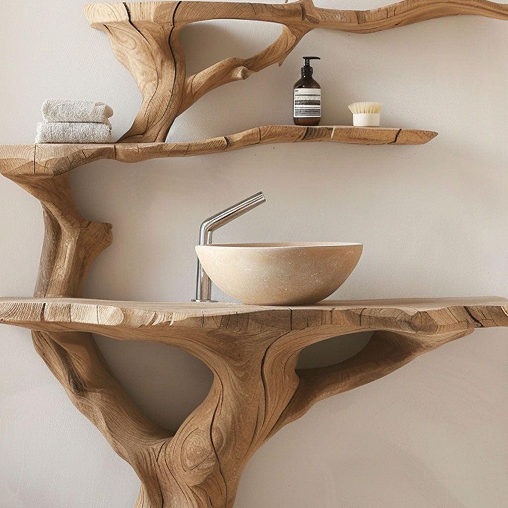 Floating Wood Bathroom Vanity SILDTBRV055