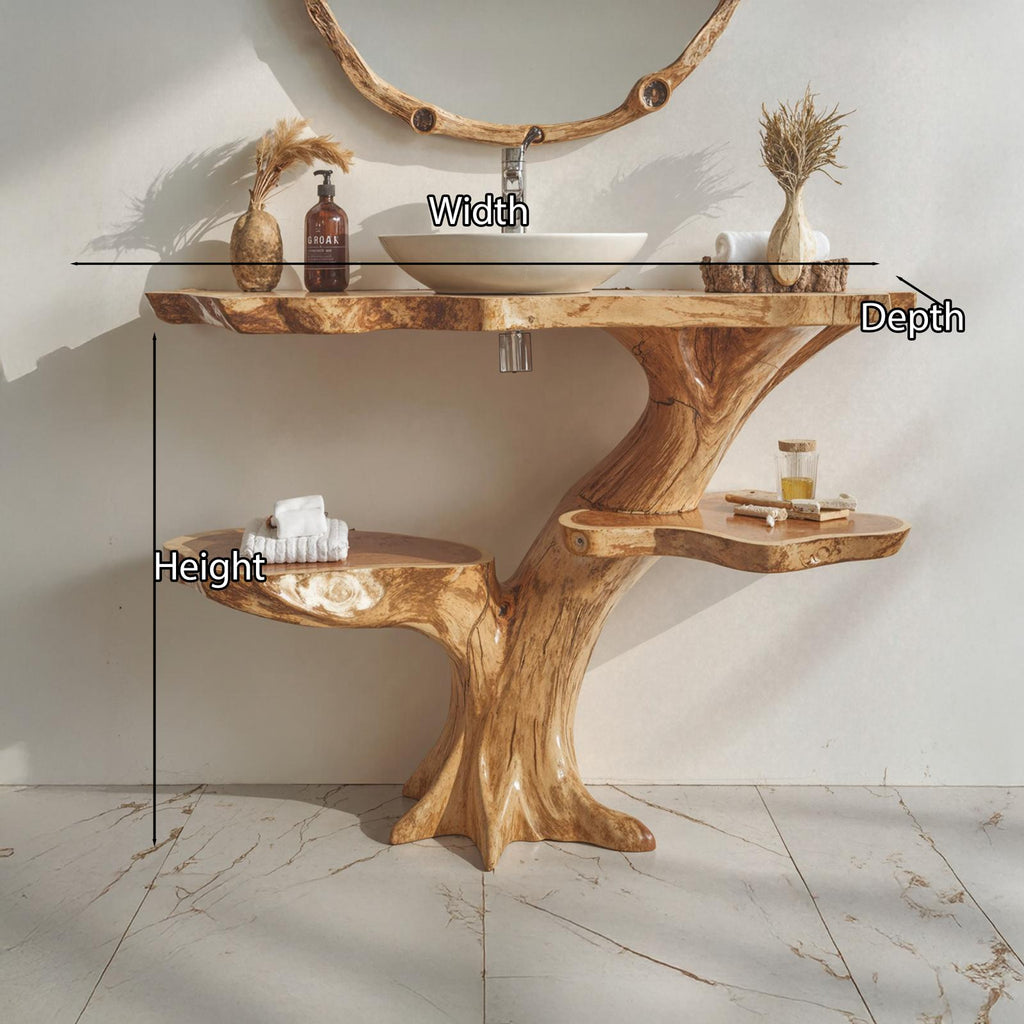 Handcrafted Floating Bathroom Vanity SILDTBRV004