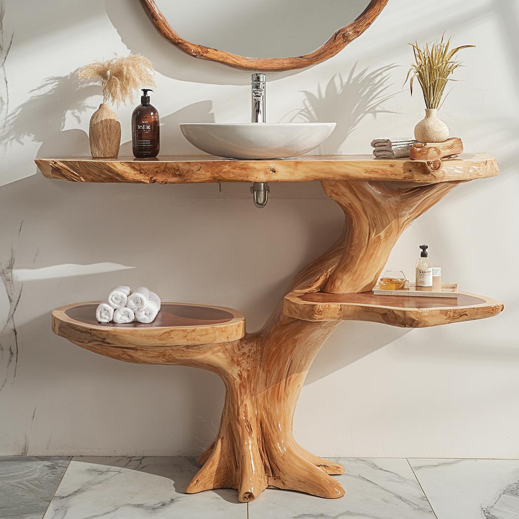 Handcrafted Floating Bathroom Vanity SILDTBRV004