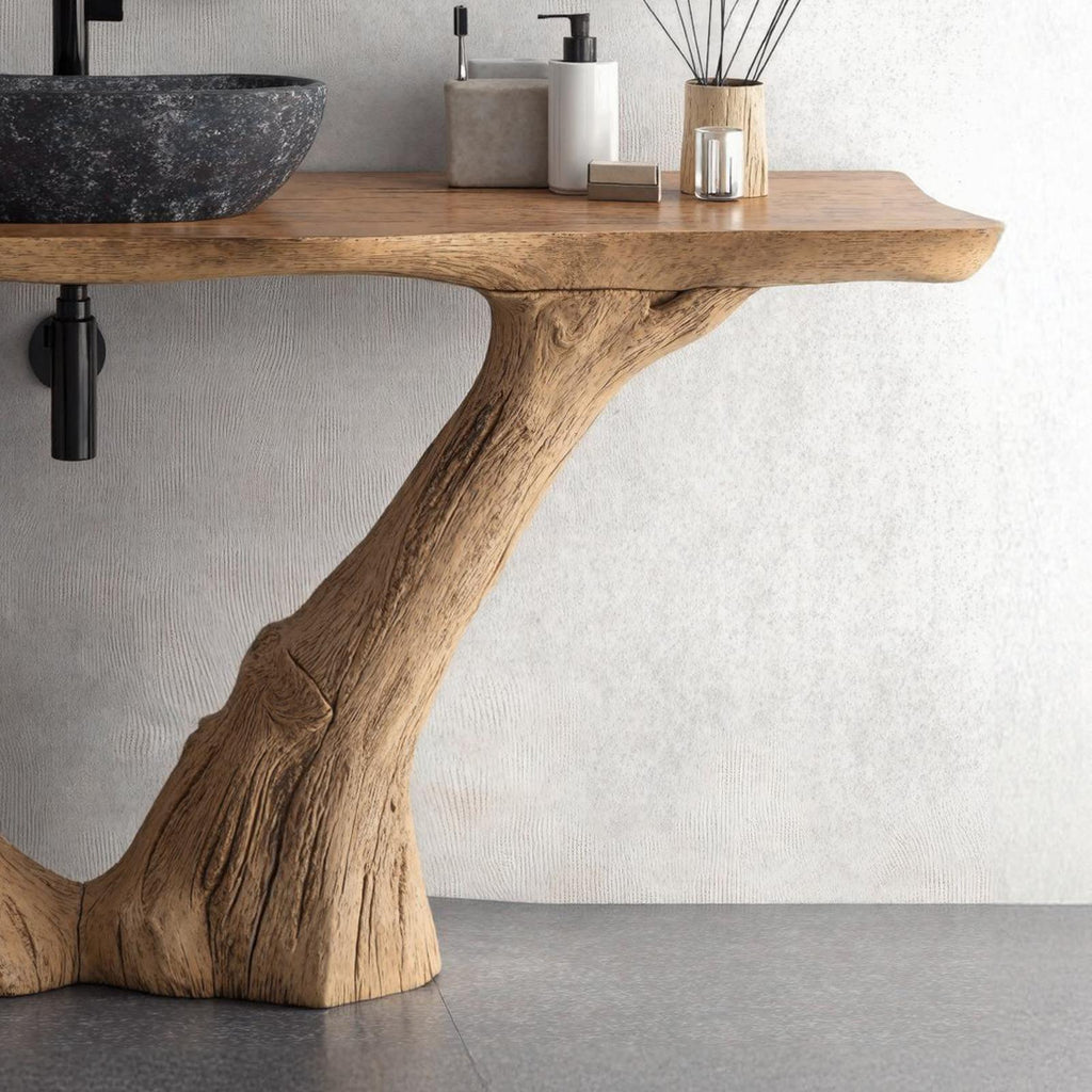 Handcrafted Counter Vanity For Stylish Bathroom Interiors
