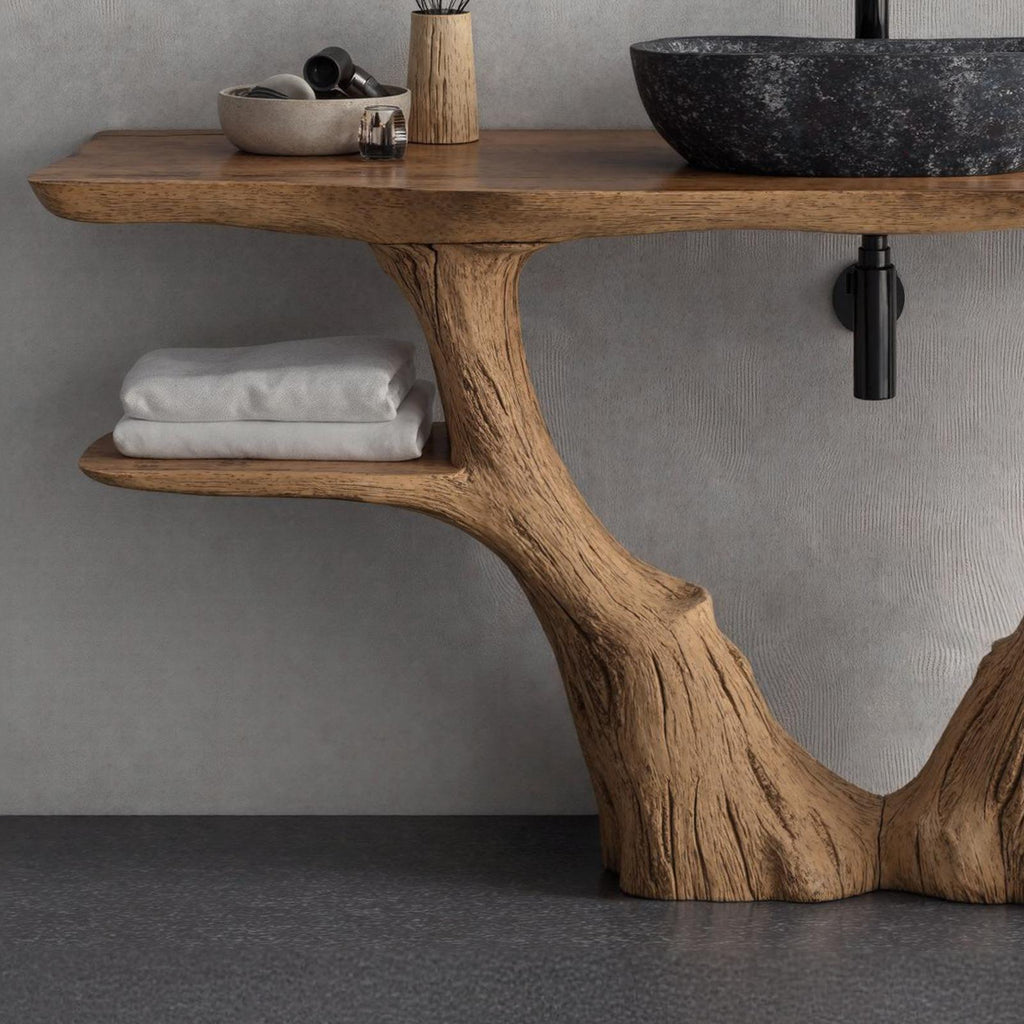 Handcrafted Counter Vanity For Stylish Bathroom Interiors