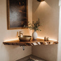 Handcrafted Counter Bathroom Corner Shelf