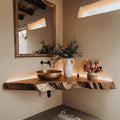 Floating Corner Vanity Bathroom
