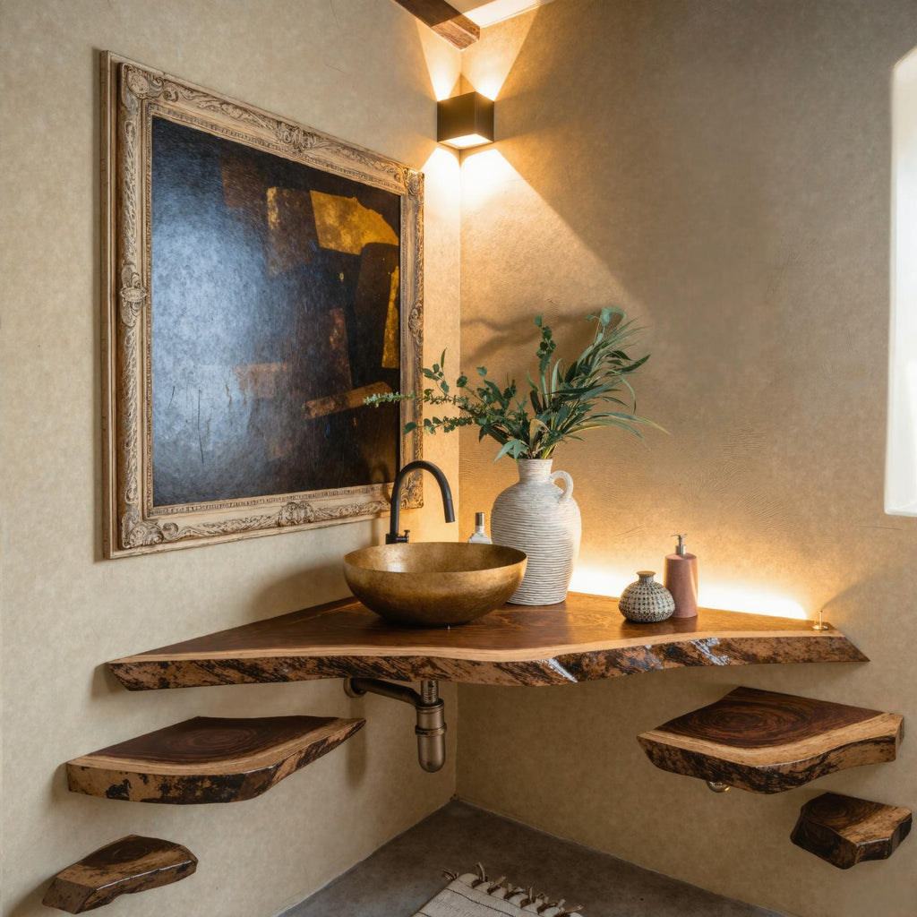 Handcrafted Counter Bathroom Corner