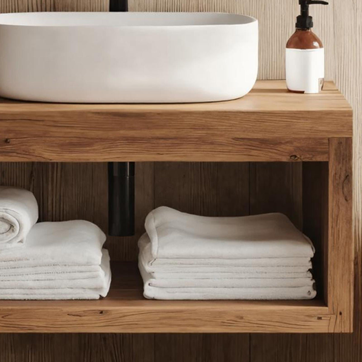 Spry Interior Handcrafted Solid Wood Bathroom Vanity, Rustic Single Sink Console Storage Cabinet for Bath Furniture, SILDTTRBRV040