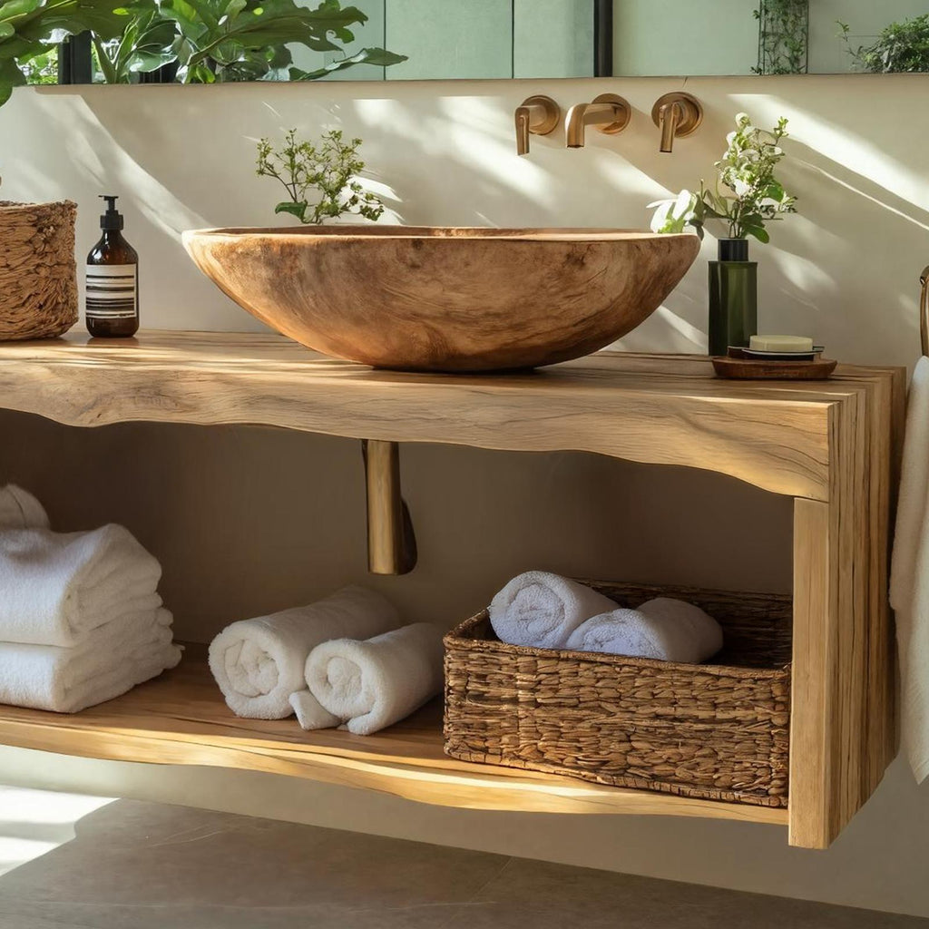 Rustic Live Edge Vanity For Bathroom Remodeling Decor SILDTTRBRV025