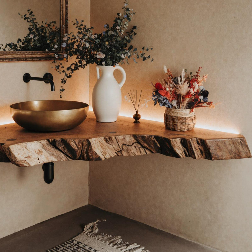 Floating Corner Vanity Bathroom
