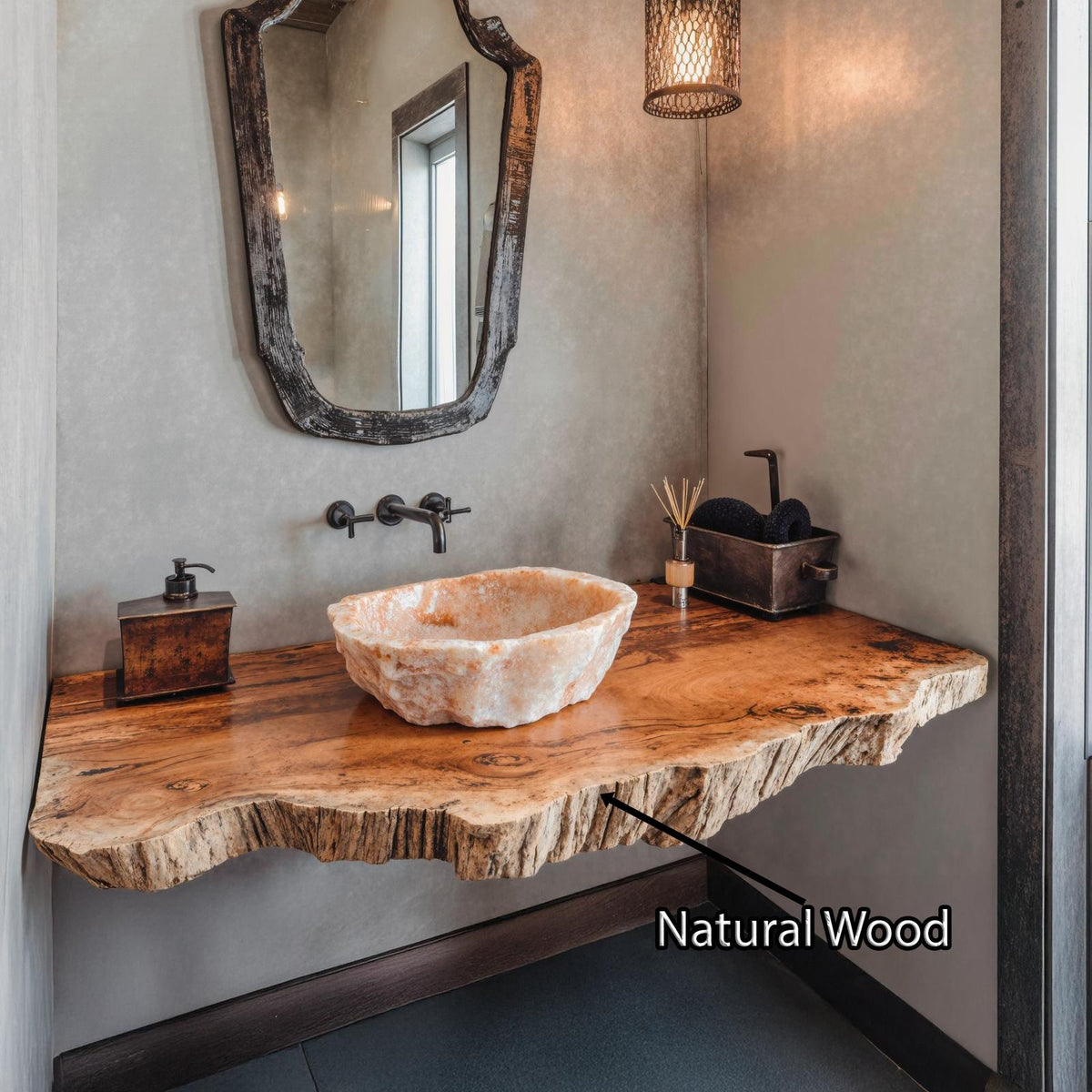 Compact Rustic Bathroom Floating Shelf With Stylish Design
