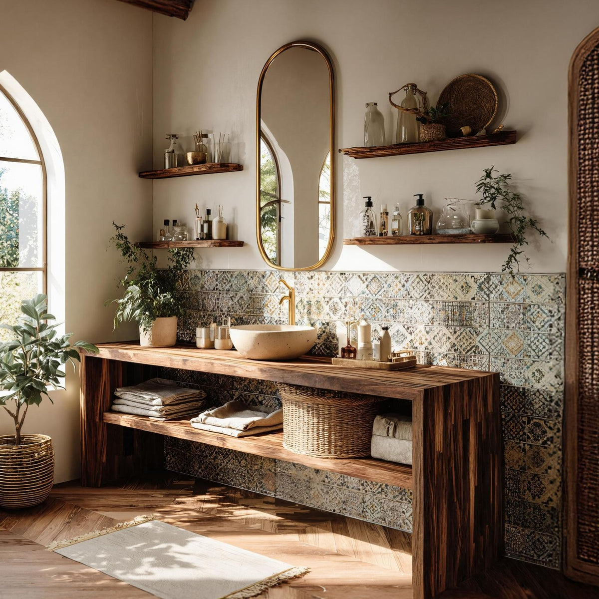 Live Edge Bathroom Storage Cabinet For Furniture Decor SILDTTRBRV043