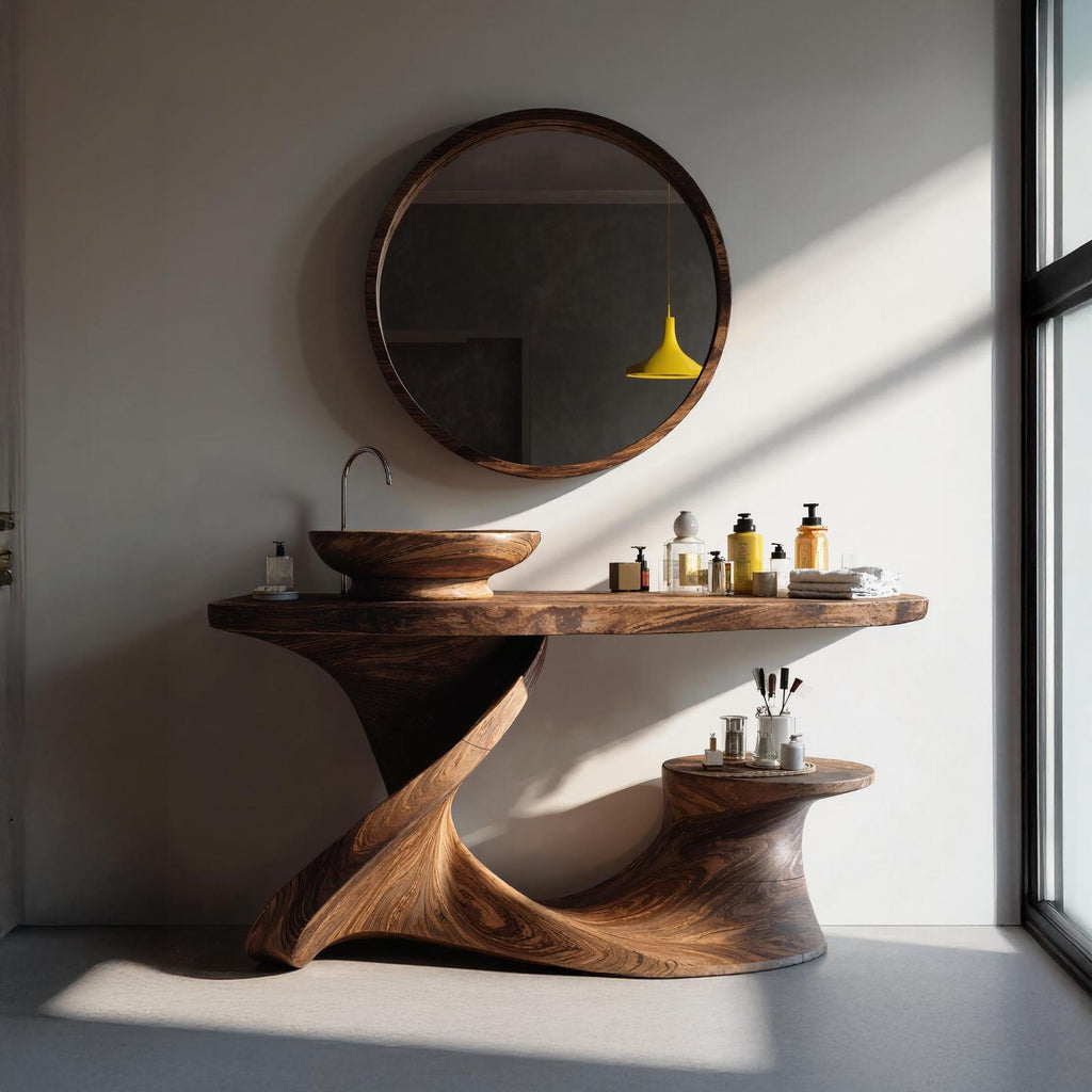 Rustic Vanity For Cozy Bathroom Interior Design