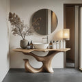 Mid Century Live Edge Vanity For Clean Bathroom Style