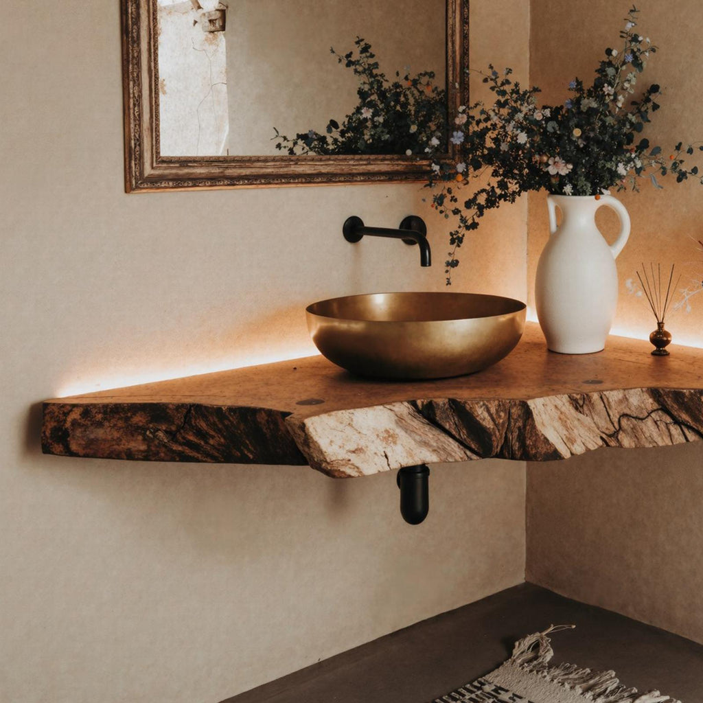 Floating Corner Vanity Bathroom