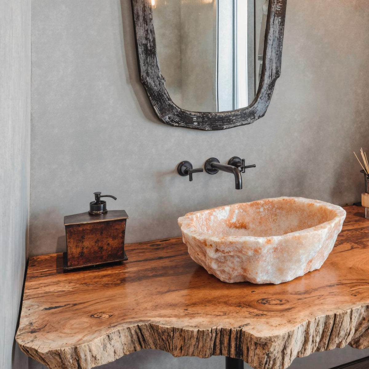 Compact Rustic Bathroom Floating Shelf With Stylish Design