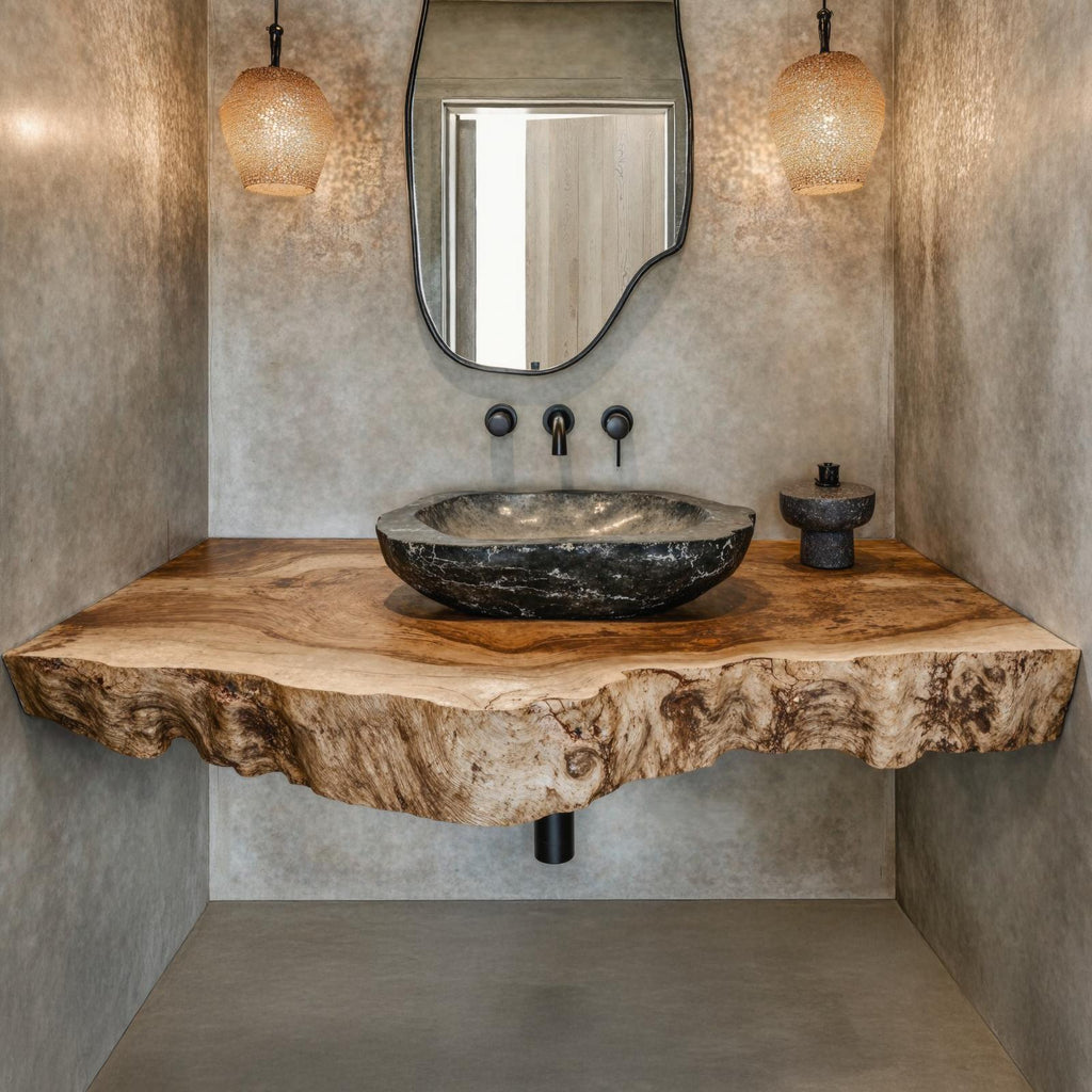 Farmhouse Style Floating Vanity Shelf For Cozy Bathrooms