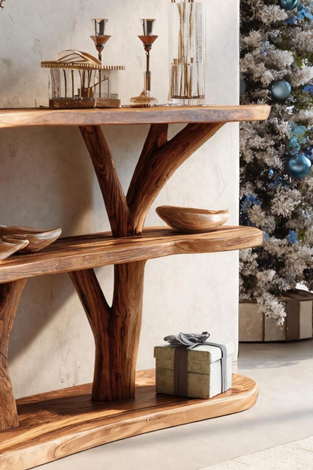 Farmhouse Solid Wood Console Table, Rustic Wooden Entryway Table, Long Behind Sofa Table for Living Room