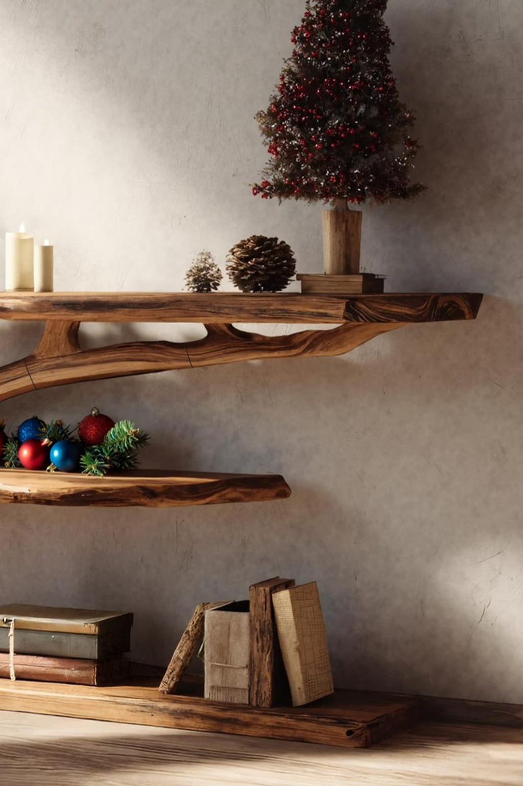 Handcrafted Live Edge Entryway Table, Solid Wood Slab Console Table, Rustic Behind Sofa Table for Hallway