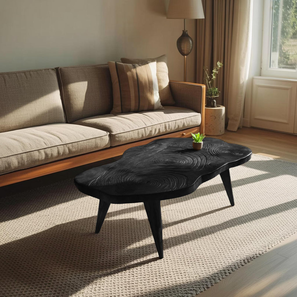 Handcrafted Irregular Wooden Table For Entryway Design SILDTTRCF094