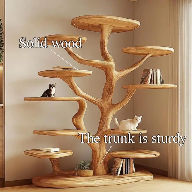 Unique Cat Shelf Wall Natural Living Room Decor Room Perfect Pet Gift