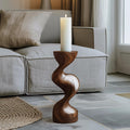 Mid Century Candle Holder, Handcrafted Solid Wood Modern Taper Candelabra Table Centerpiece for Living Room Dining Decor, SILDTTNCDH