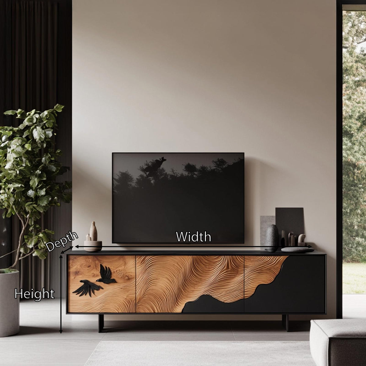 Handcrafted Mid Century TV Cabinet For Decor