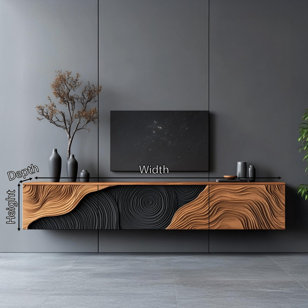 Mid Century Modern TV Cabinet For Entryway Design