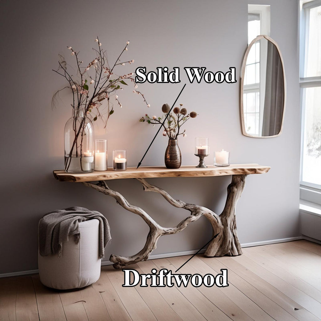 Floating Live Edge Side Table Handcrafted For Natural Spaces