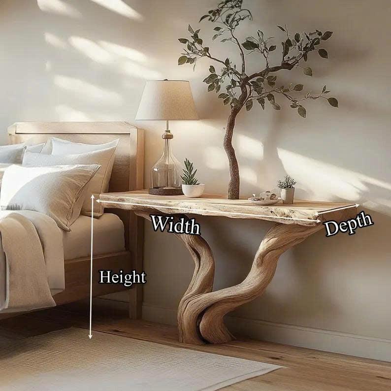 Rustic Floating Nightstand Vintage Bedside Table Home Decor Gift Mom