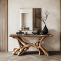 Rustic Console Table Handcrafted SILDTCS043
