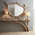 Curved Edge Console Table Handcrafted Entry Table SILDTCS108
