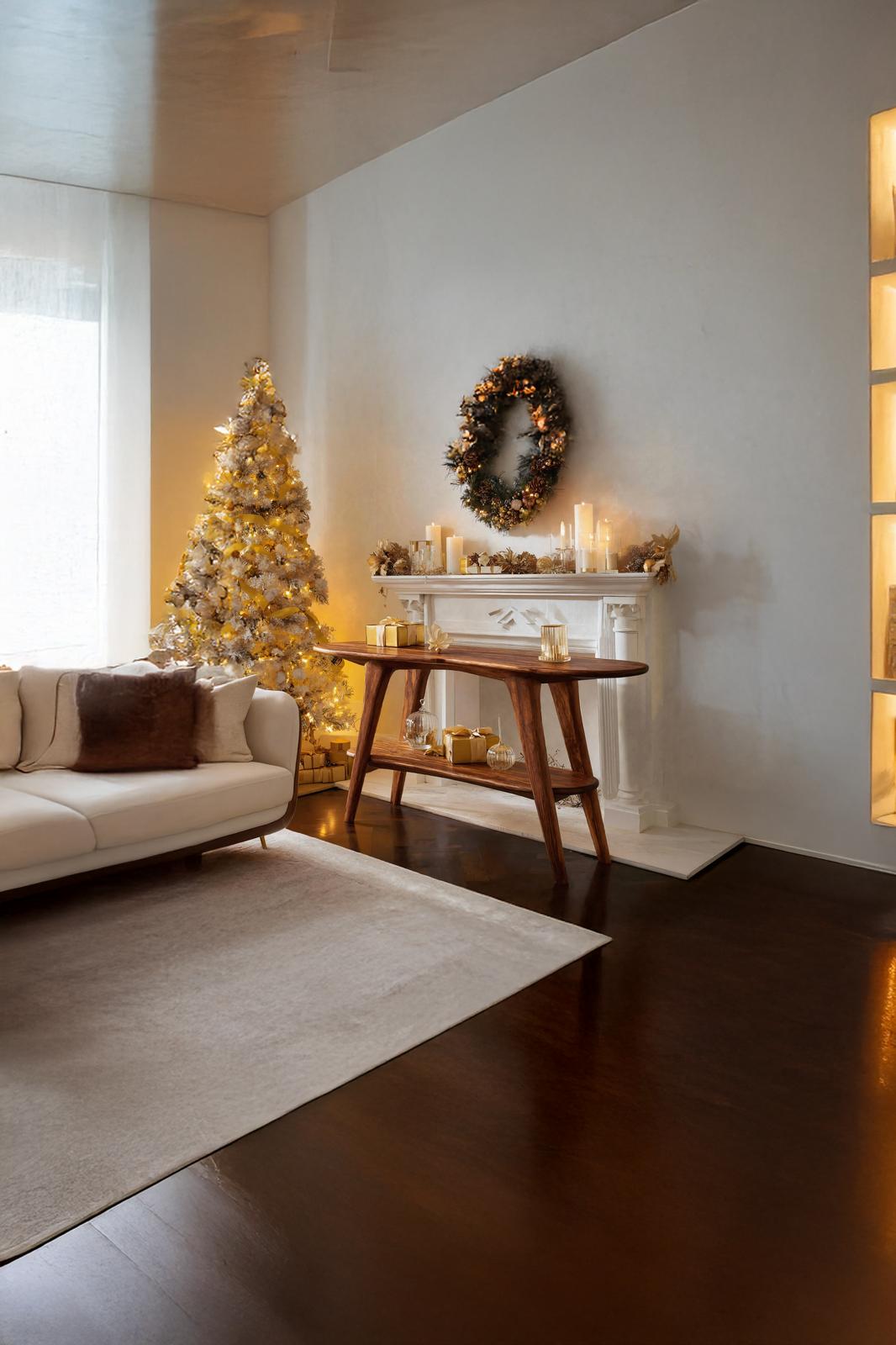 Mid-Century Live Edge Wooden Console Table, Solid Hardwood Slab Entryway Table, Behind Sofa Accent Table