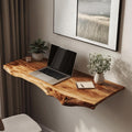 Farmhouse Solid Wood Floating Desk For Relaxed Home Environment